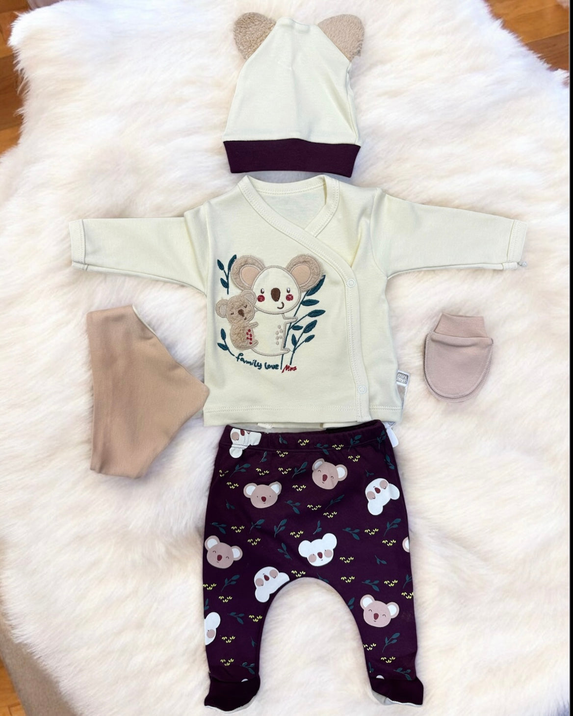 Ensemble Bébé Nouveau-Né 5 Pièces – Confort et Élégance