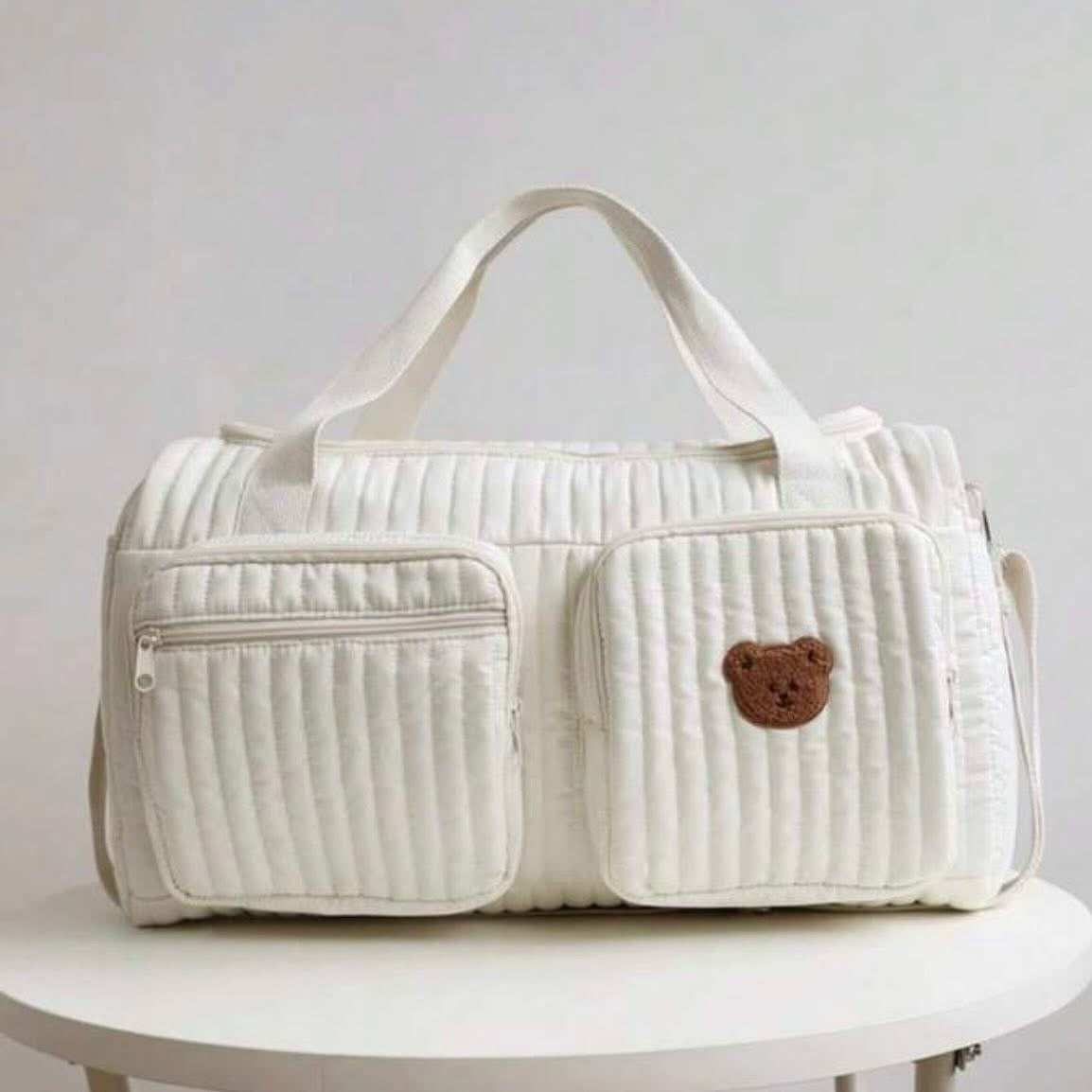 Sac à Langer Matelassé Chic "Ourson"