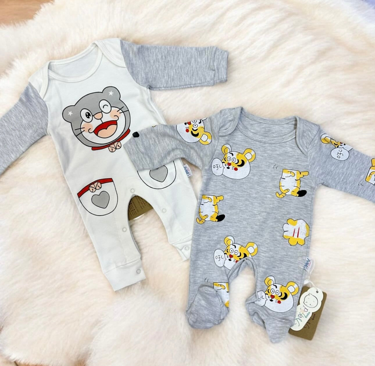 Grenouillères Bébé en Coton Ultra Doux 0-3 Mois