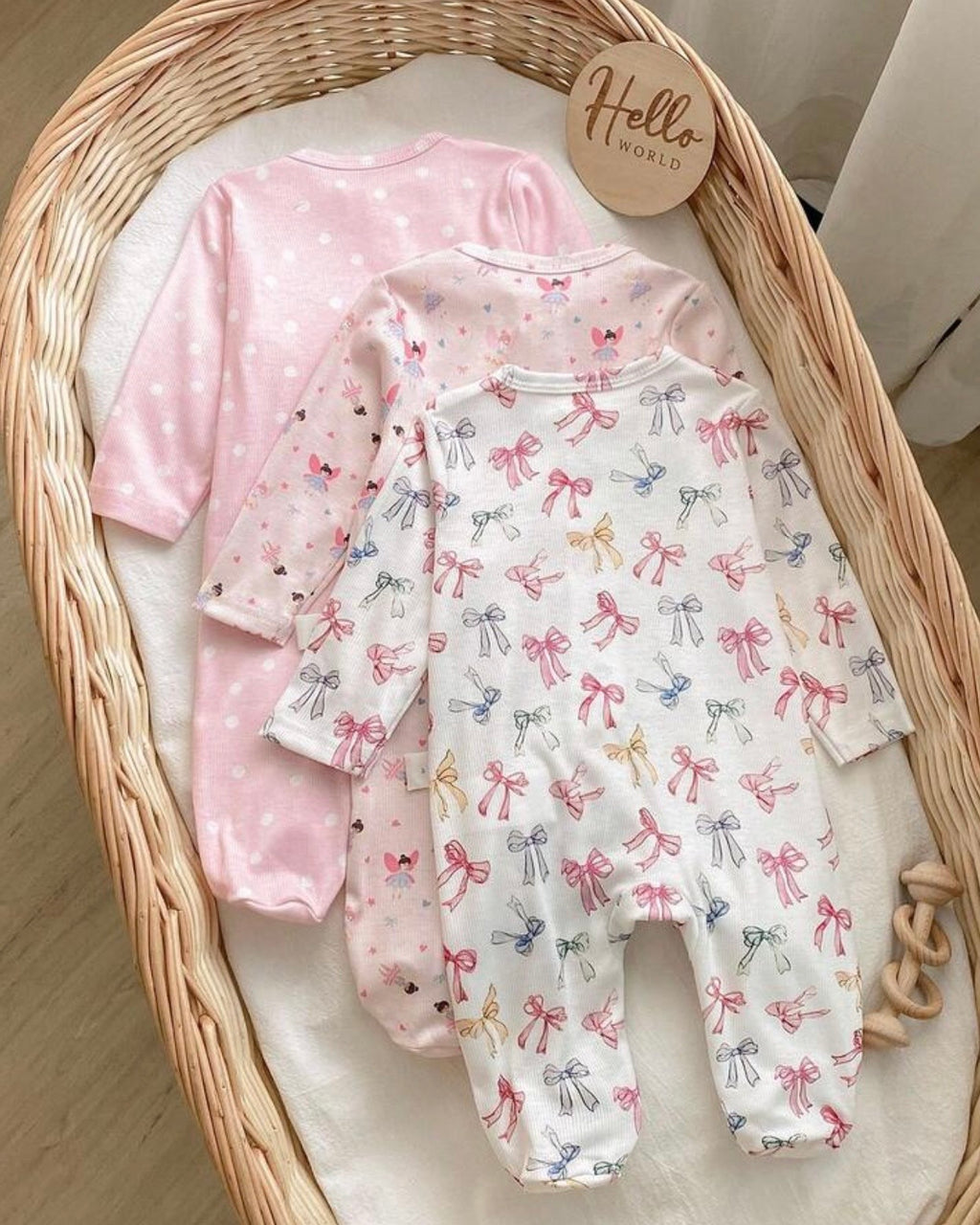 Grenouillere pour bébé fille 0-3 mois 100% coton
