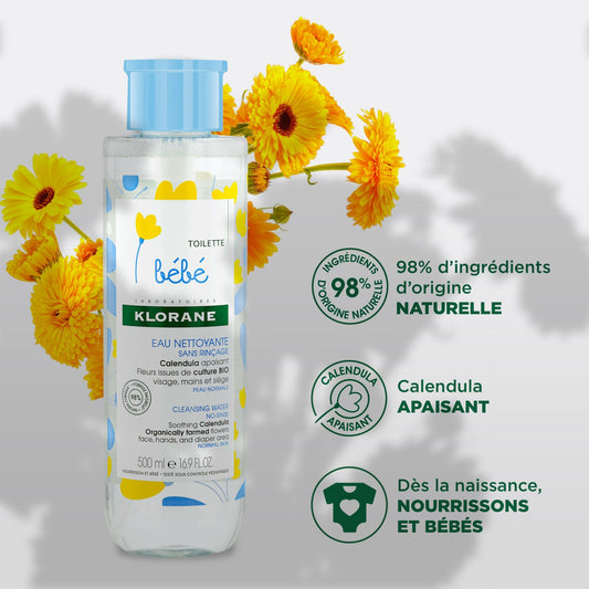 KLORANE Eau nettoyante bébé