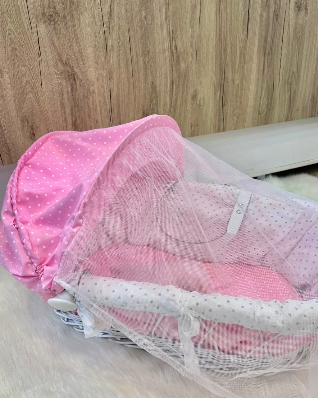 🧺 Couffin en Osier Traditionnel "Douce Nuit"