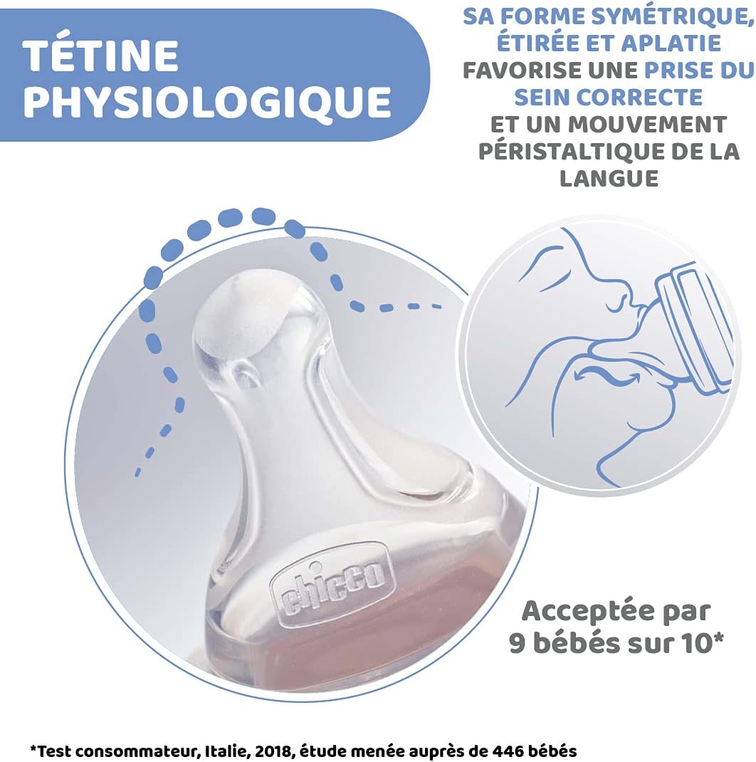 Chicco Pack De 2 TETINE EN SILICONE