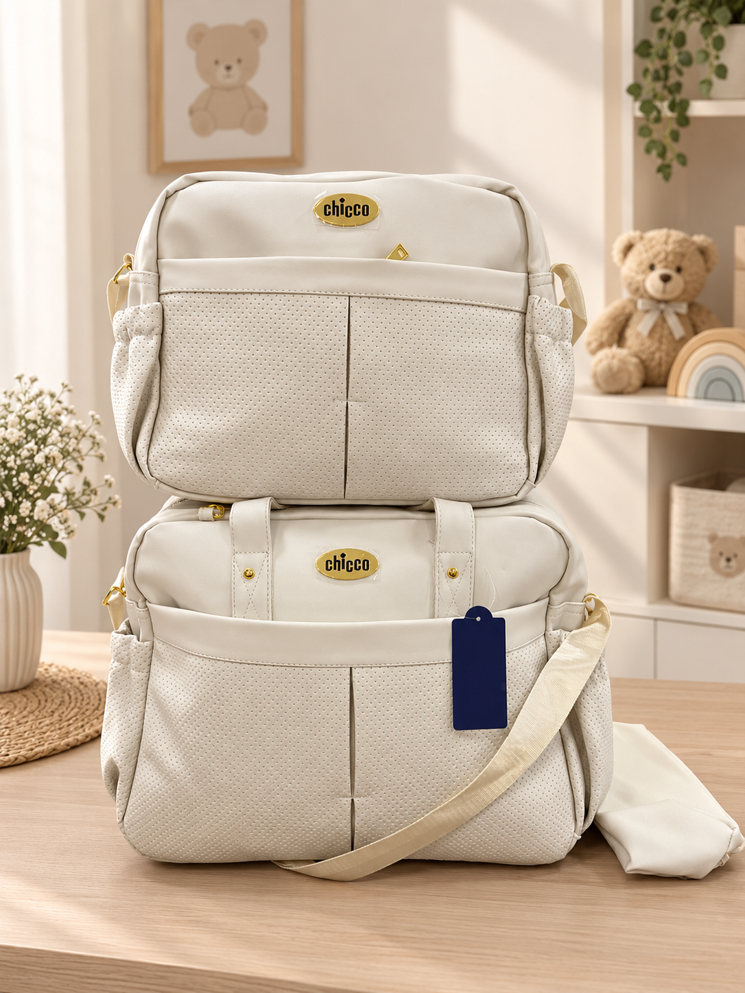 Ensemble de Sacs à Langer Chicco Blanc Cassé Perforé