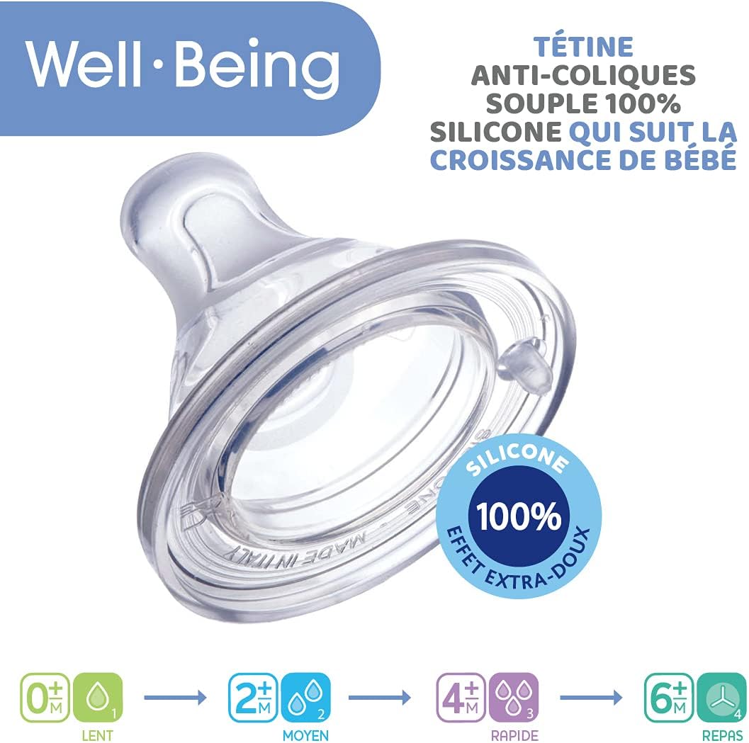 Chicco Pack De 2 TETINE EN SILICONE