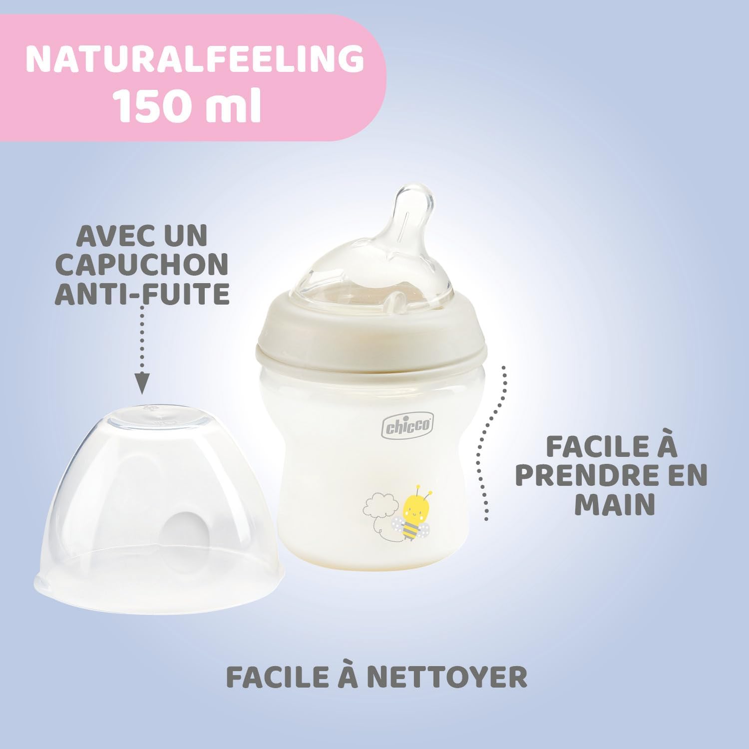 CHICCO BIBERON NATURAL FEELING EN VERRE