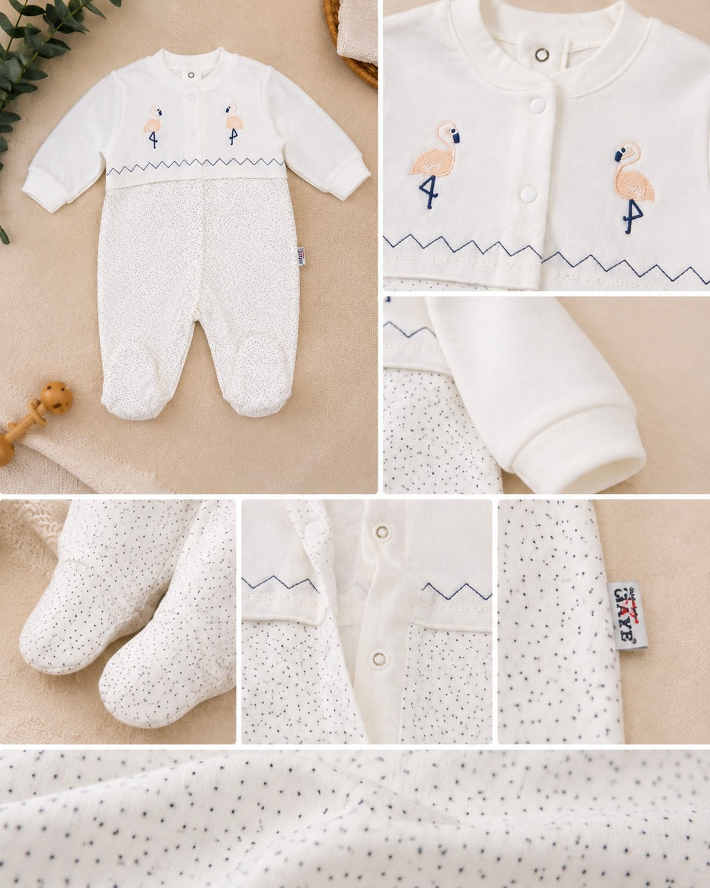 Grenouillère 100% coton 0-6 mois