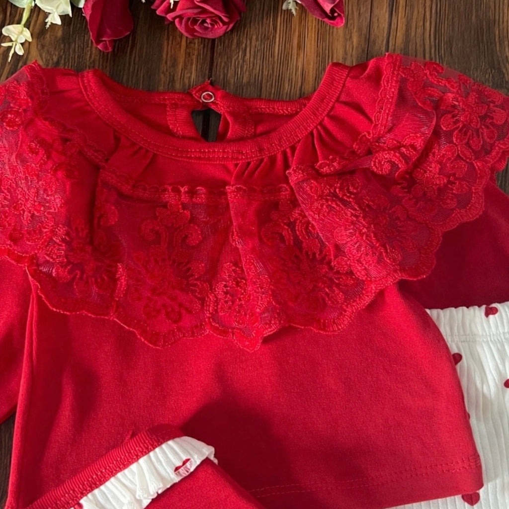 Ensemble bébé 5 pièces cœurs