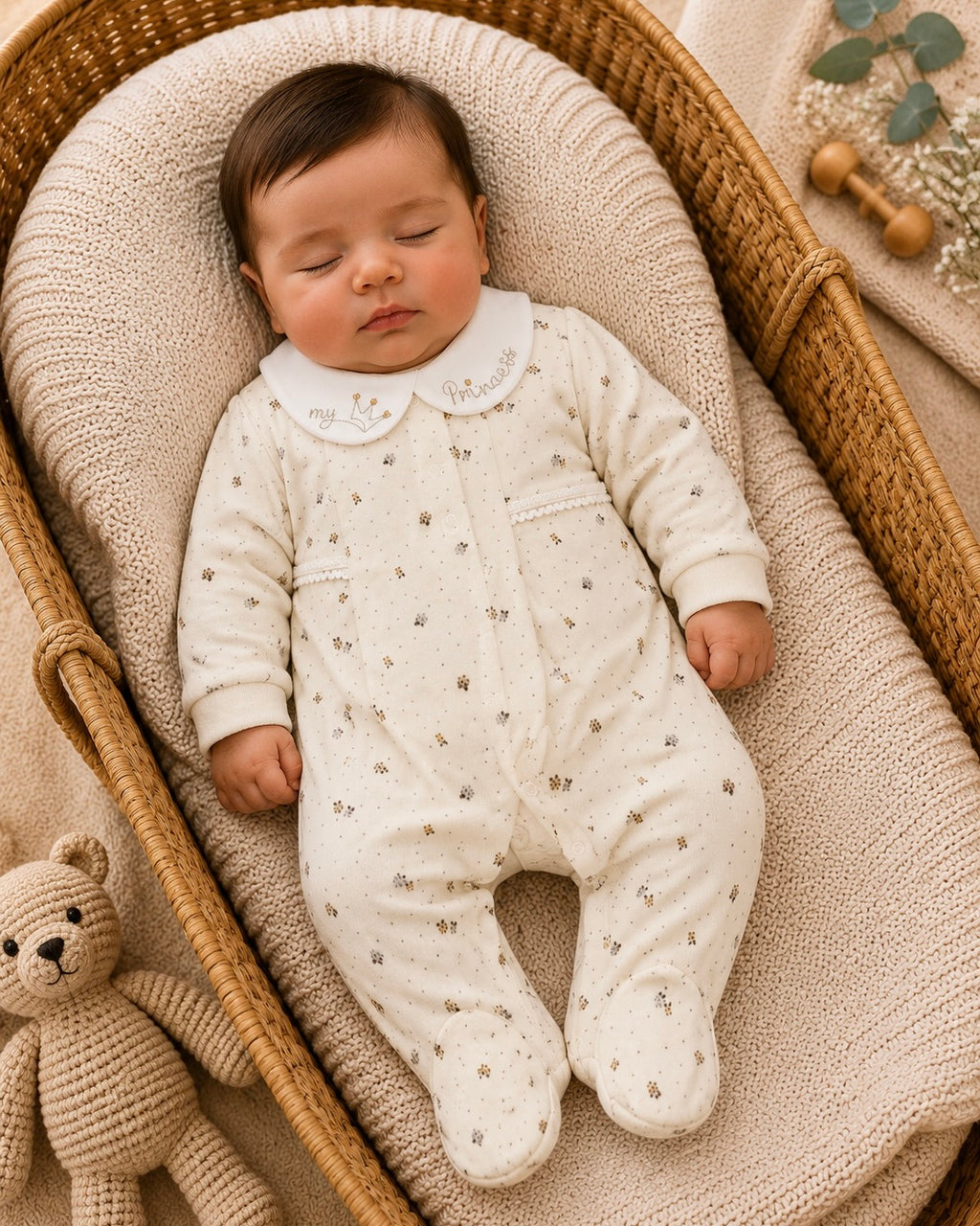 Grenouillère 100% coton 0-6 mois