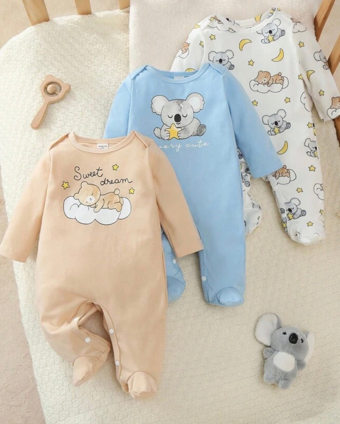 Grenouillere bébé 100% coton 0-3 mois