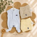 Duo Gilet & Bonnet Velours Naissance – 3 Coloris 0-3 Mois