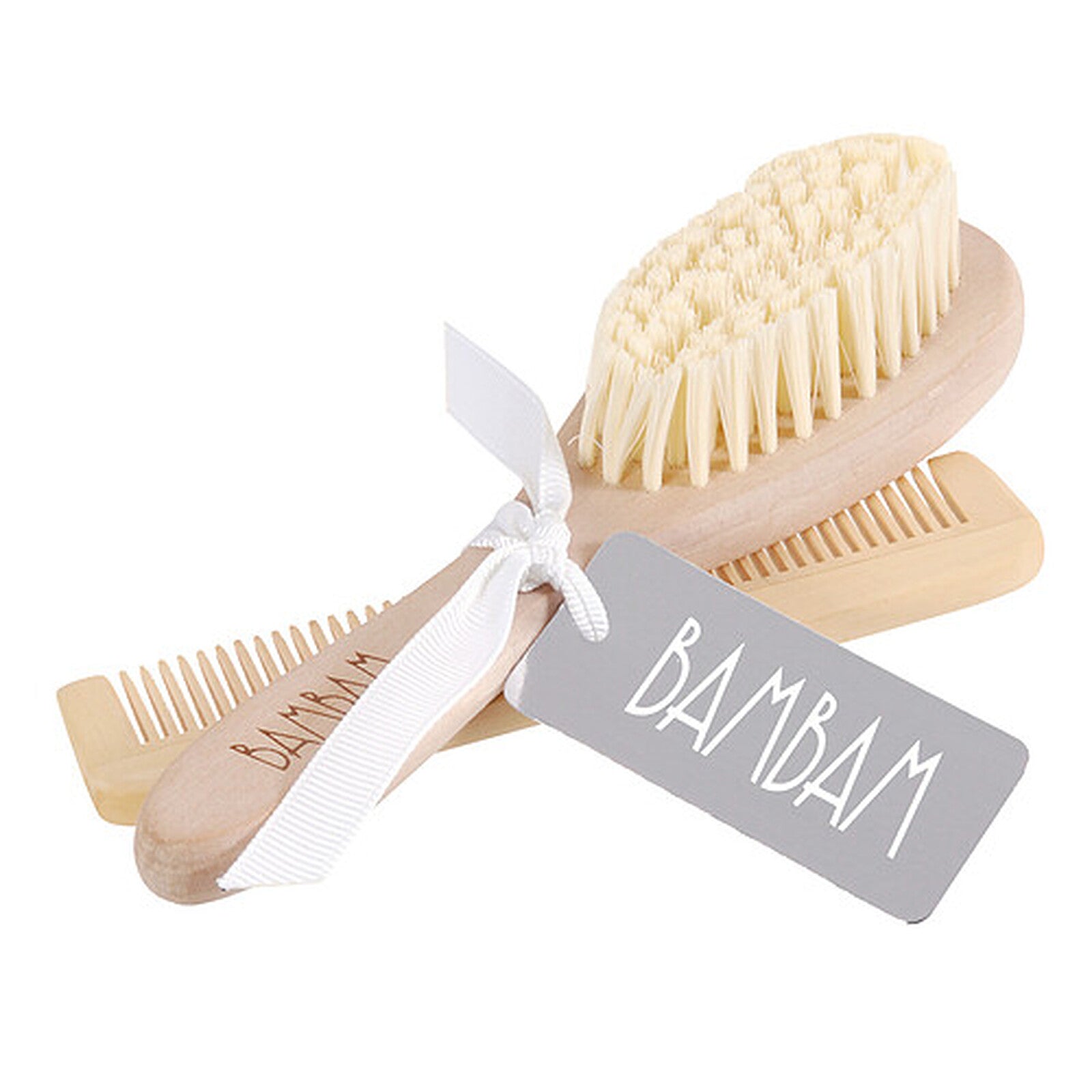 Brosse et Peigne en Bois pour Bébé