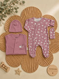 Ensemble Bébé "Apple" Mauve 3 mois