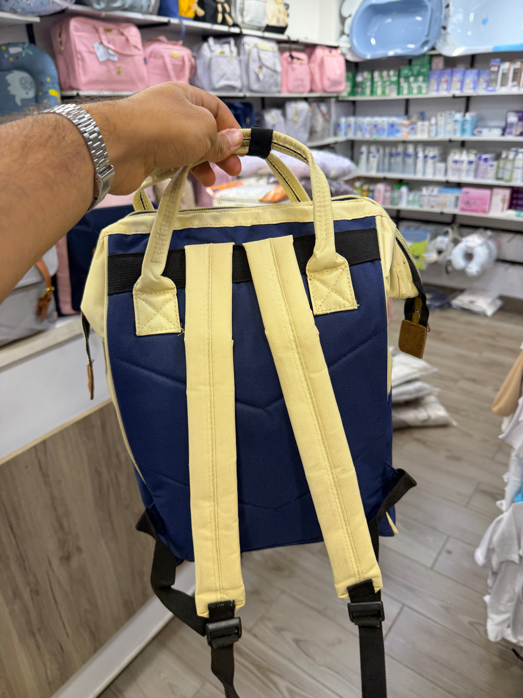 Sac à Dos de Maternité "NBS" Jaune & Rouge