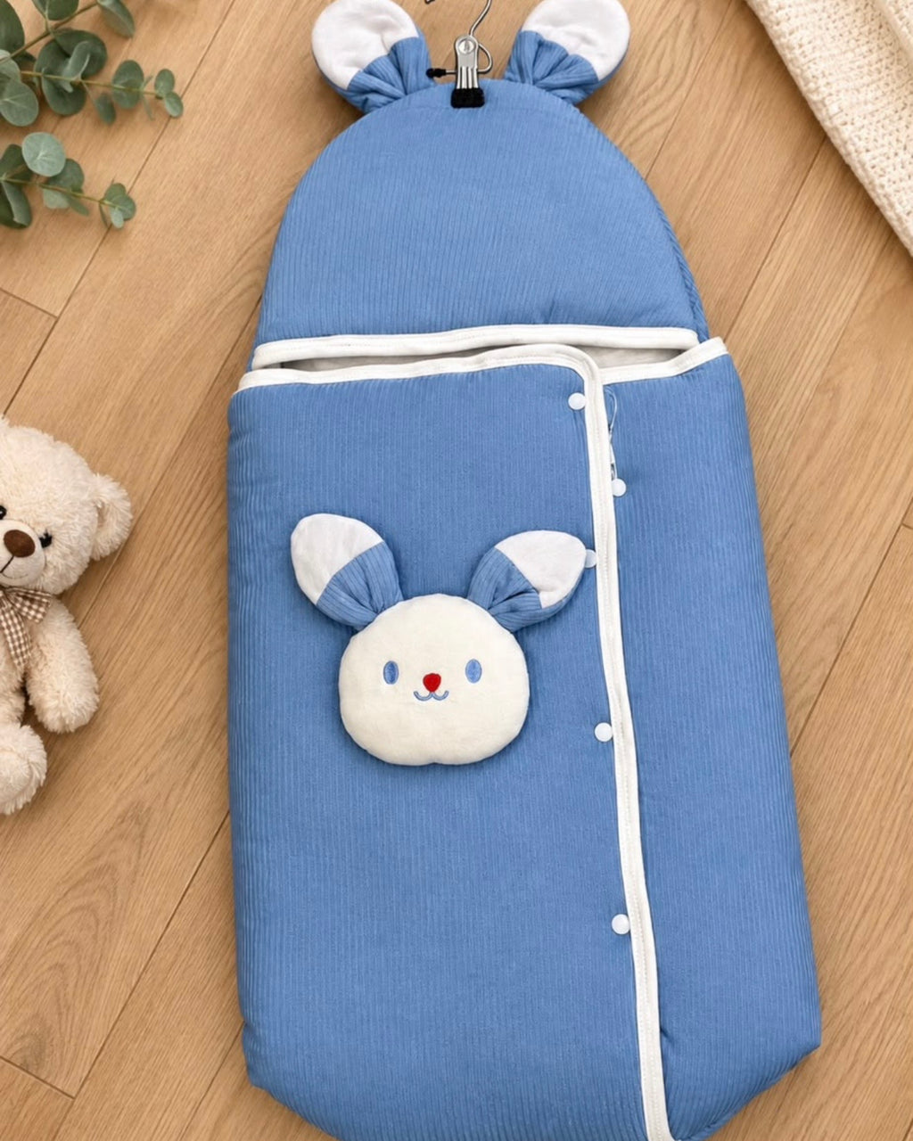 Nid d'Ange Bébé Lapin – Cocon de Naissance à Capuche Oreilles 0-3 Mois
