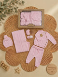 Coffret naissance tricot rose 0-3 mois CARAMINI
