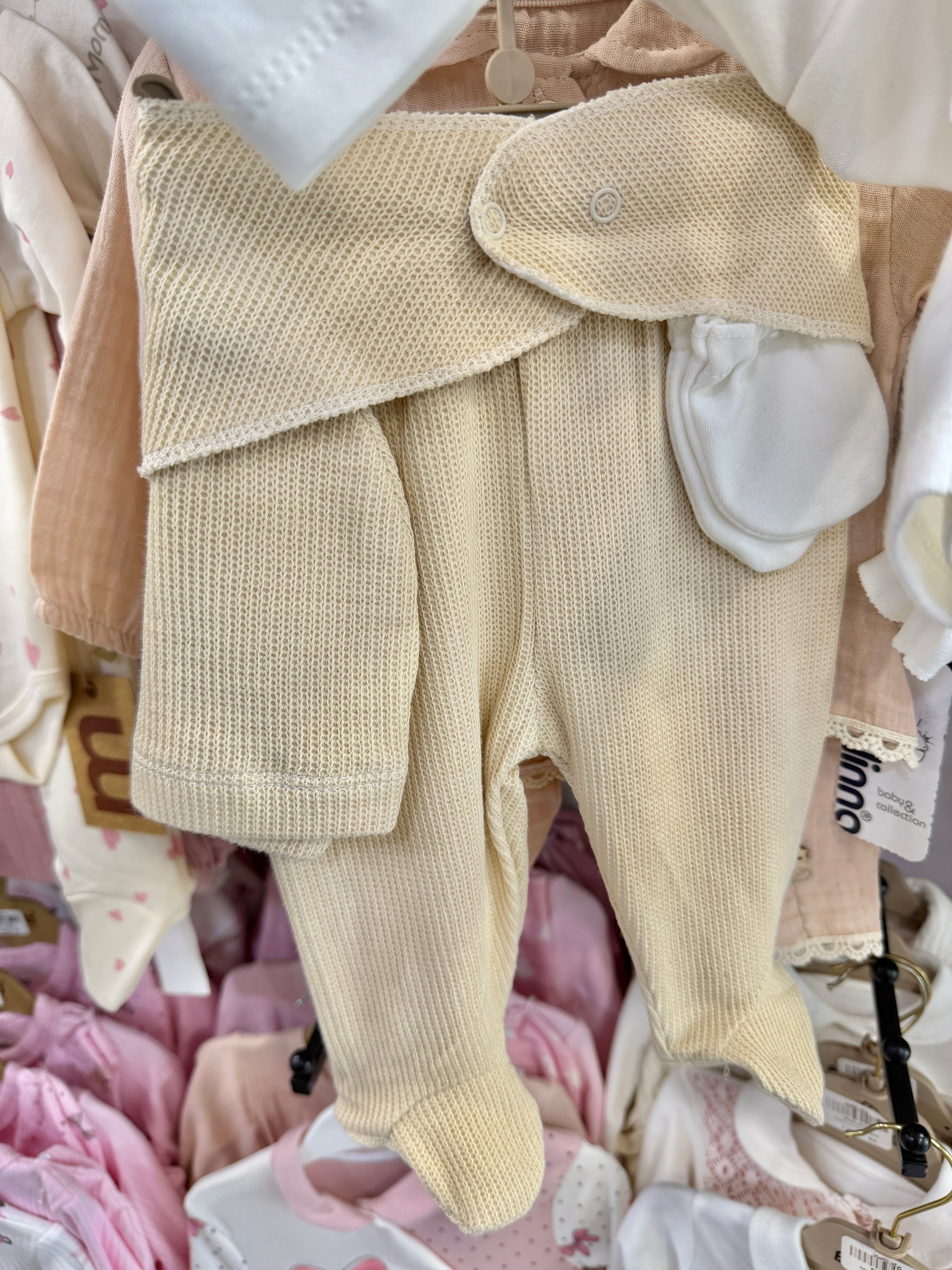 ☀️ Ensemble bébé été 5 pièces en coton doux 🌸 0-3 Mois