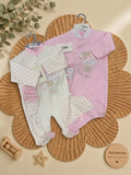 Pyjama Grenouillère Bébé "Little Star" avec Bonnet et Moufles
