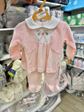 Ensemble de Naissance "Douceur de Rose" – 5 Pièces