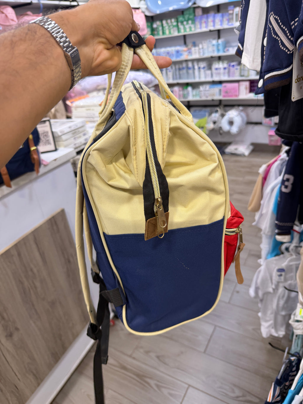 Sac à Dos de Maternité "NBS" Jaune & Rouge