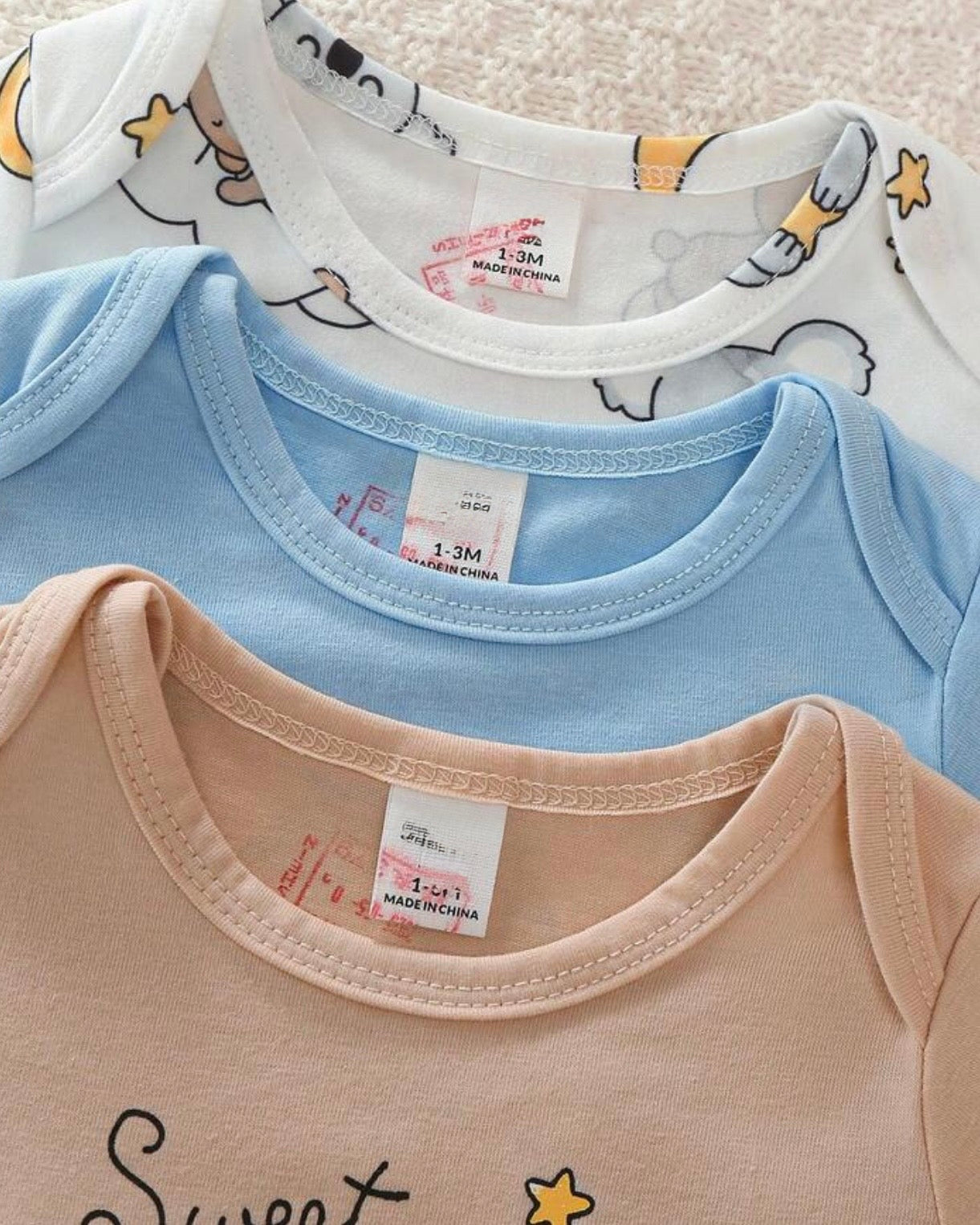 Grenouillere bébé 100% coton 0-3 mois