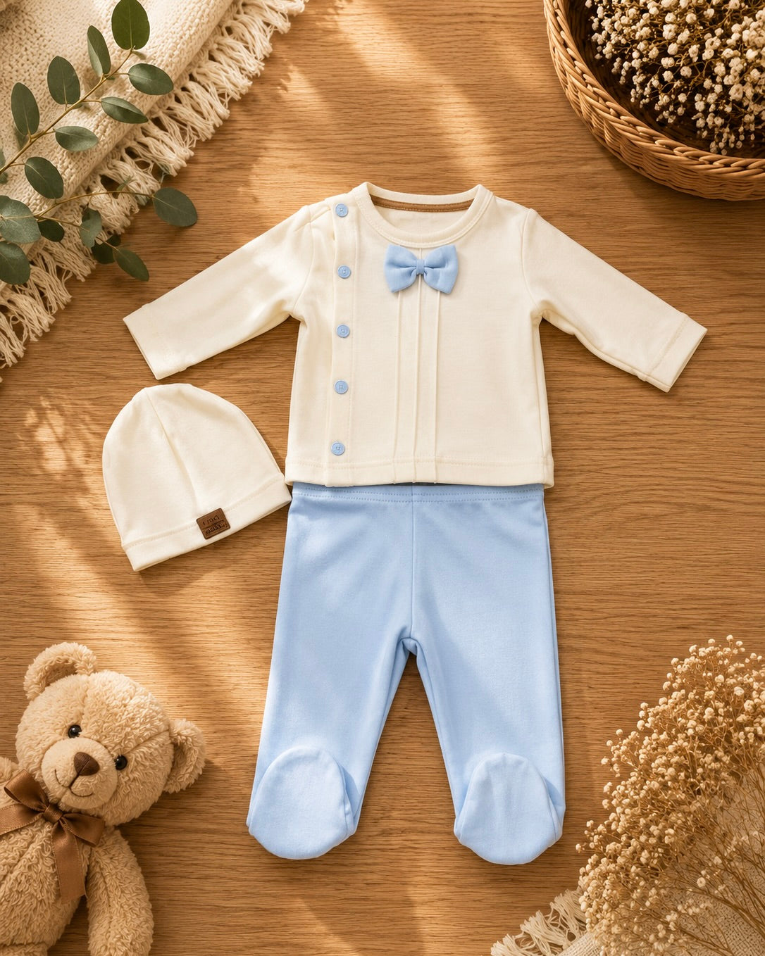 Ensemble Bébé  Papillon avec Bonnet
