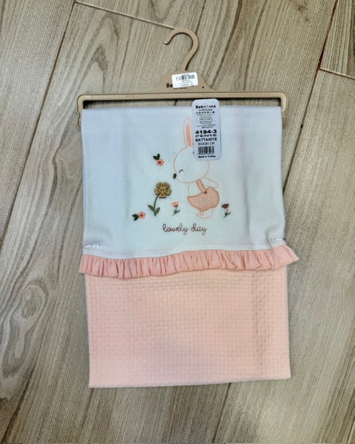Plaide pour bébé en saumon