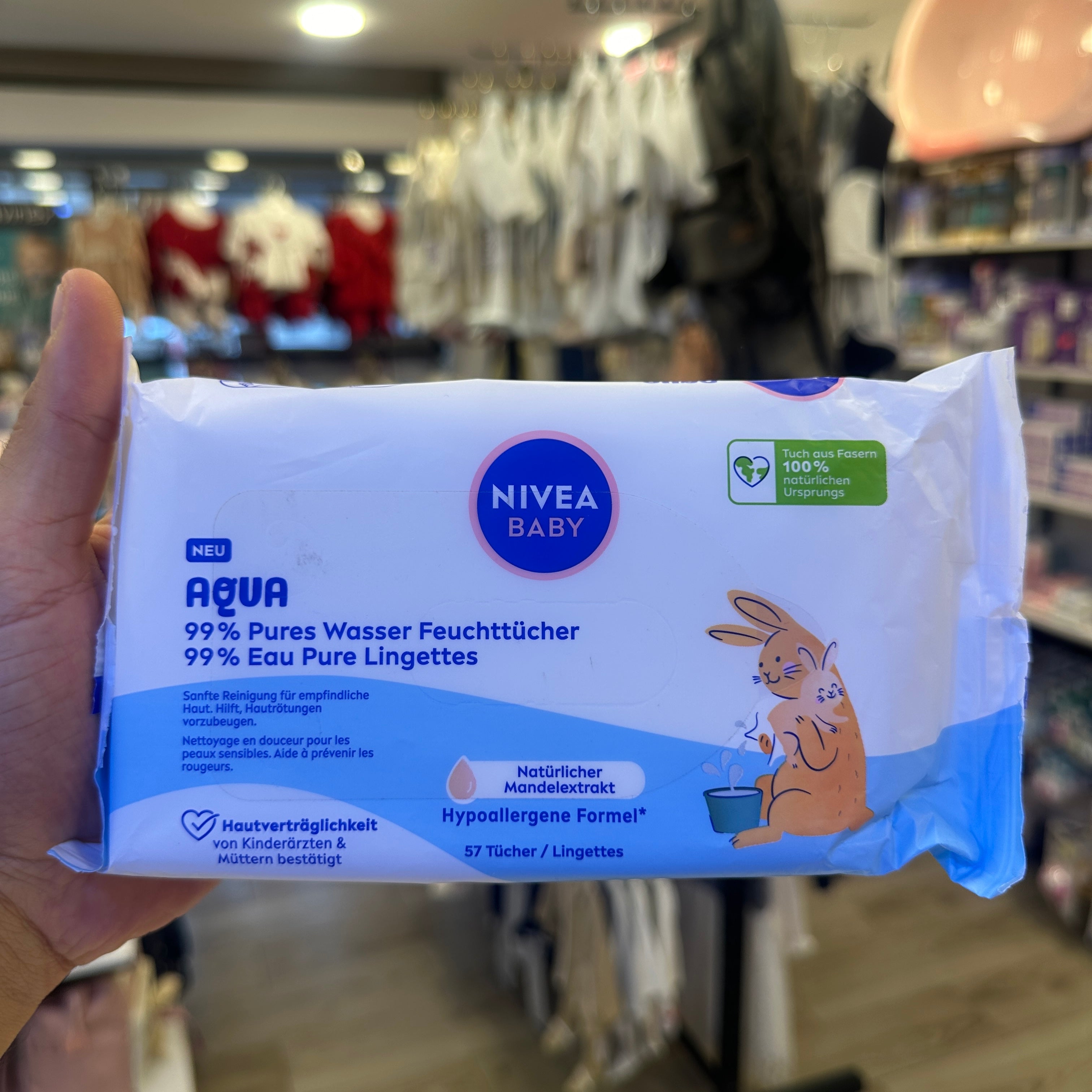 Lingettes NIVEA BABY AQUA 99% Pure Water