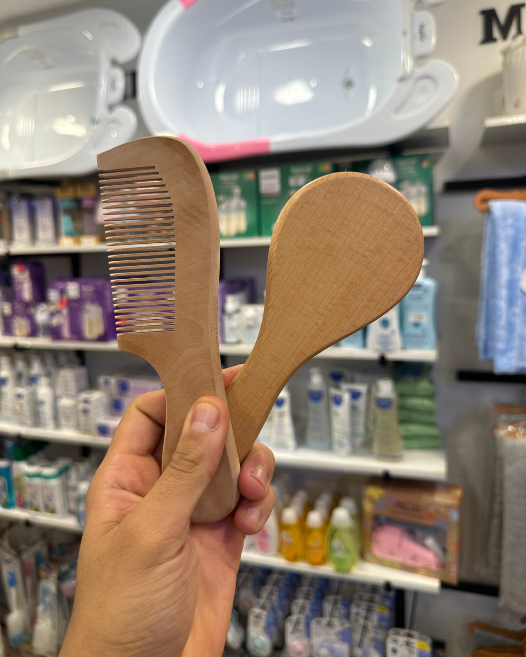 👶 Ensemble Brosse et Peigne en Bois Naturel pour Bébé - Enzopor Professionnel