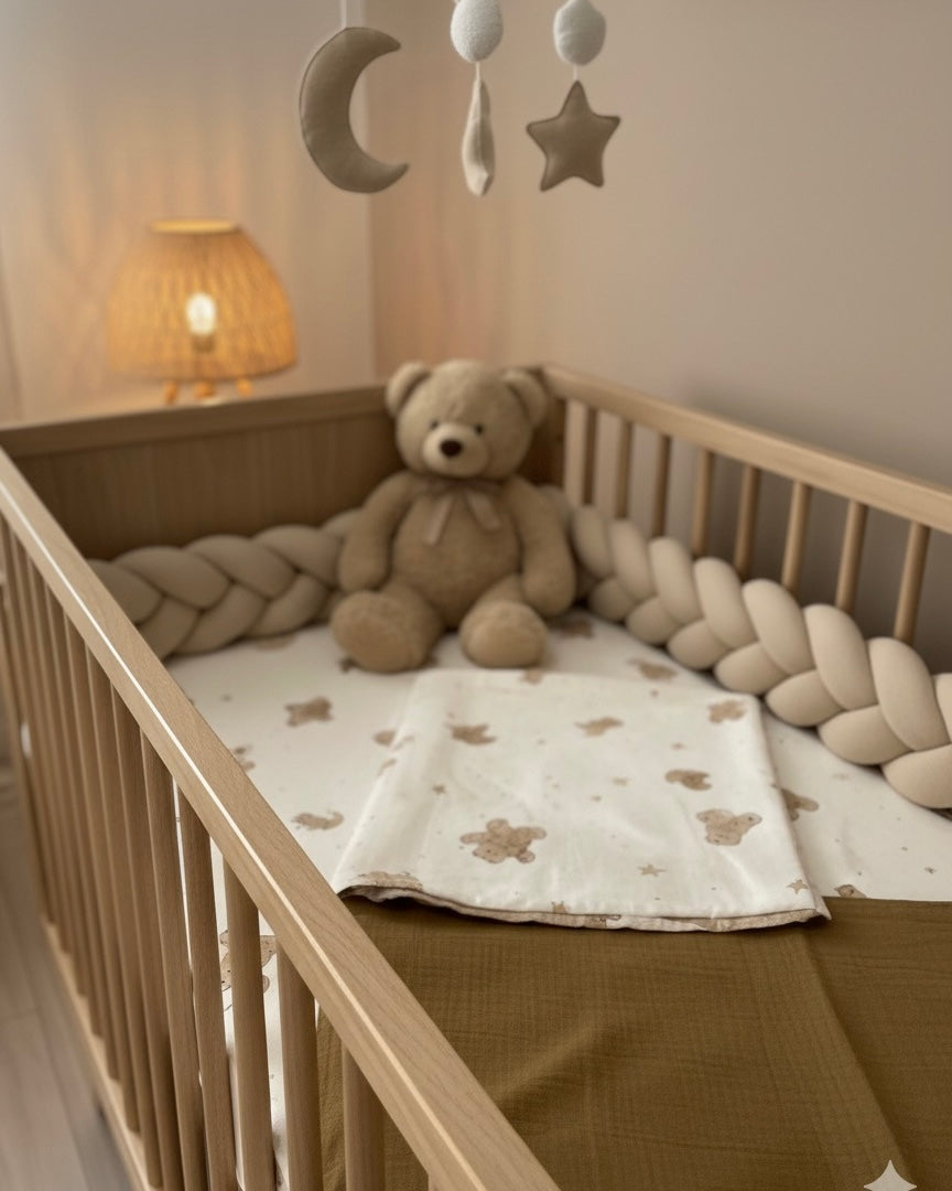 Ensemble de Literie Bébé Douce Nuit et Oursons