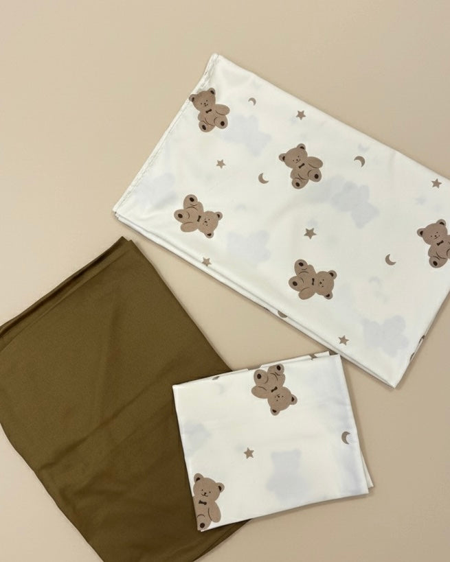 Ensemble de Literie Bébé Douce Nuit et Oursons