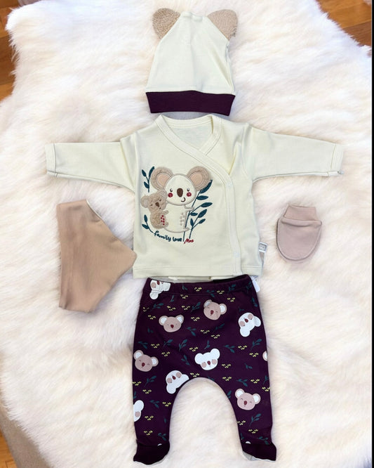 Ensemble Bébé Nouveau-Né 5 Pièces – Confort et Élégance