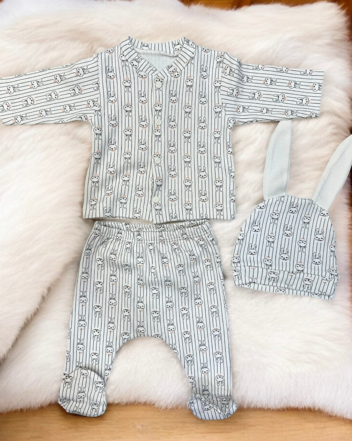 Pyjama Bébé Nouveau-Né 3 Pièces – Confort et Élégance