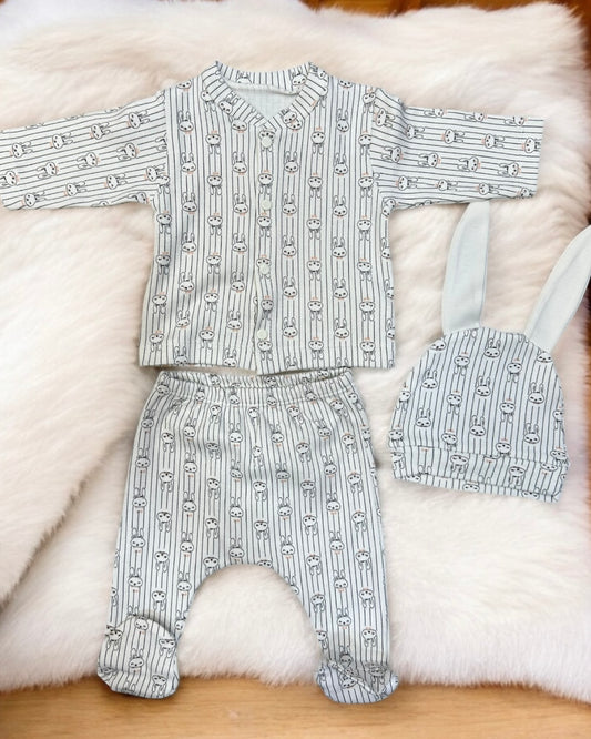 Pyjama Bébé Nouveau-Né 3 Pièces – Confort et Élégance