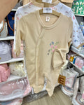 Ensemble Grenouillère & Bonnet Bébé « Douce Floral » 0-3 M