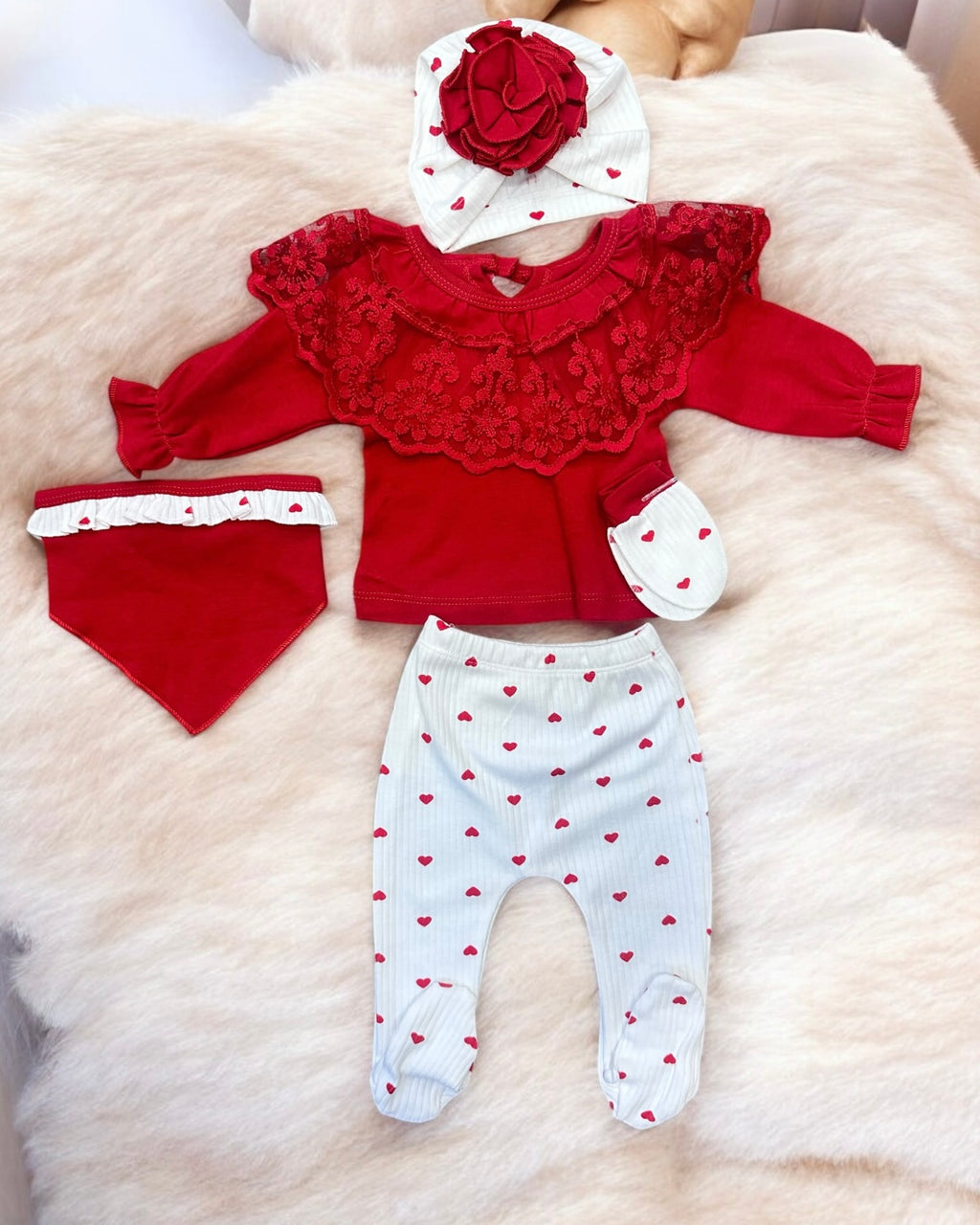 Ensemble 5 Pièces Bébé en Coton 0-3 Mois