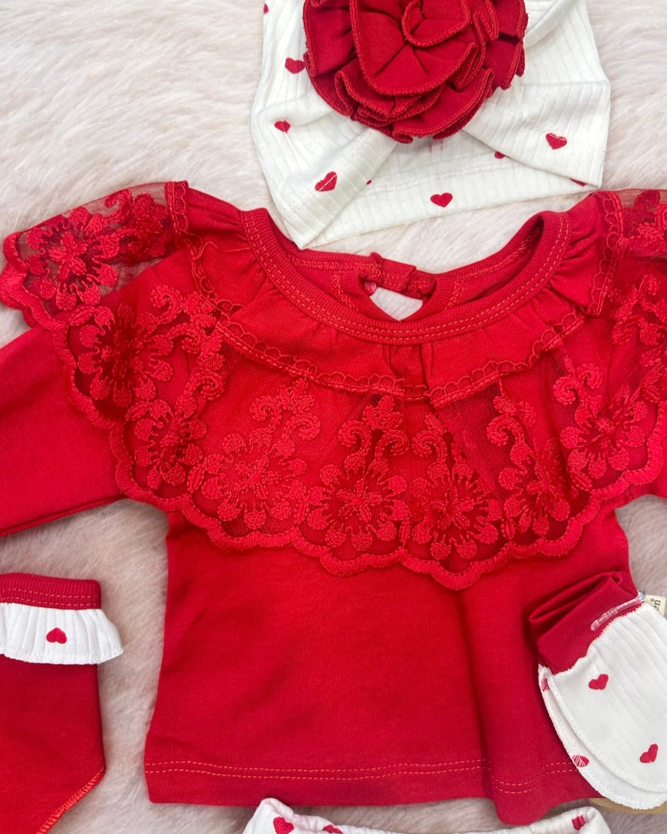 Ensemble 5 Pièces Bébé en Coton 0-3 Mois