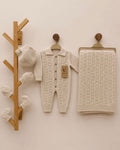 Ensemble de Naissance Tressé en Tricot (5 Pièces) 0-3 Mois