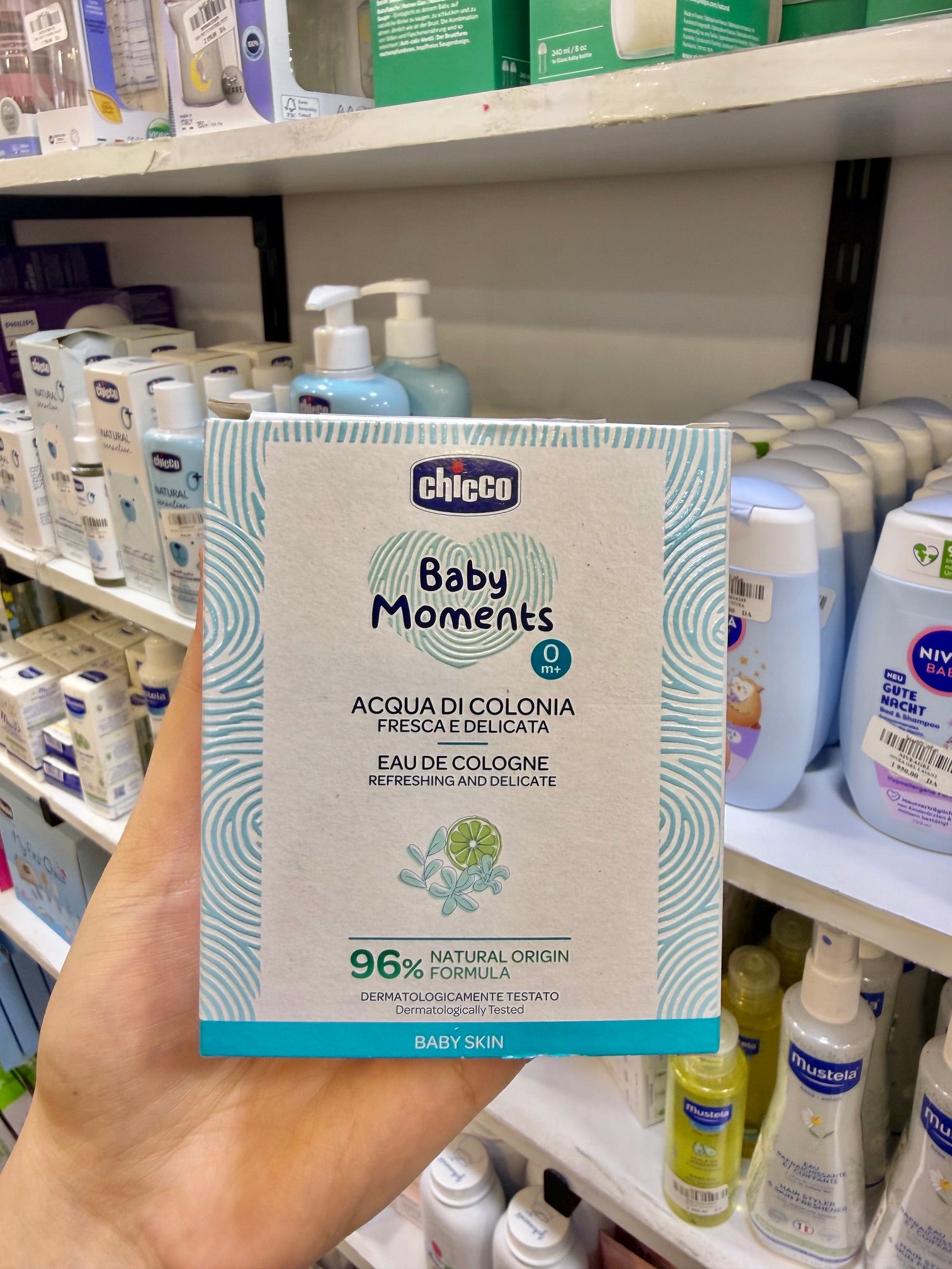 Eau de Cologne Chicco "Baby Moments" – Fraîche et Délicate (100ml)