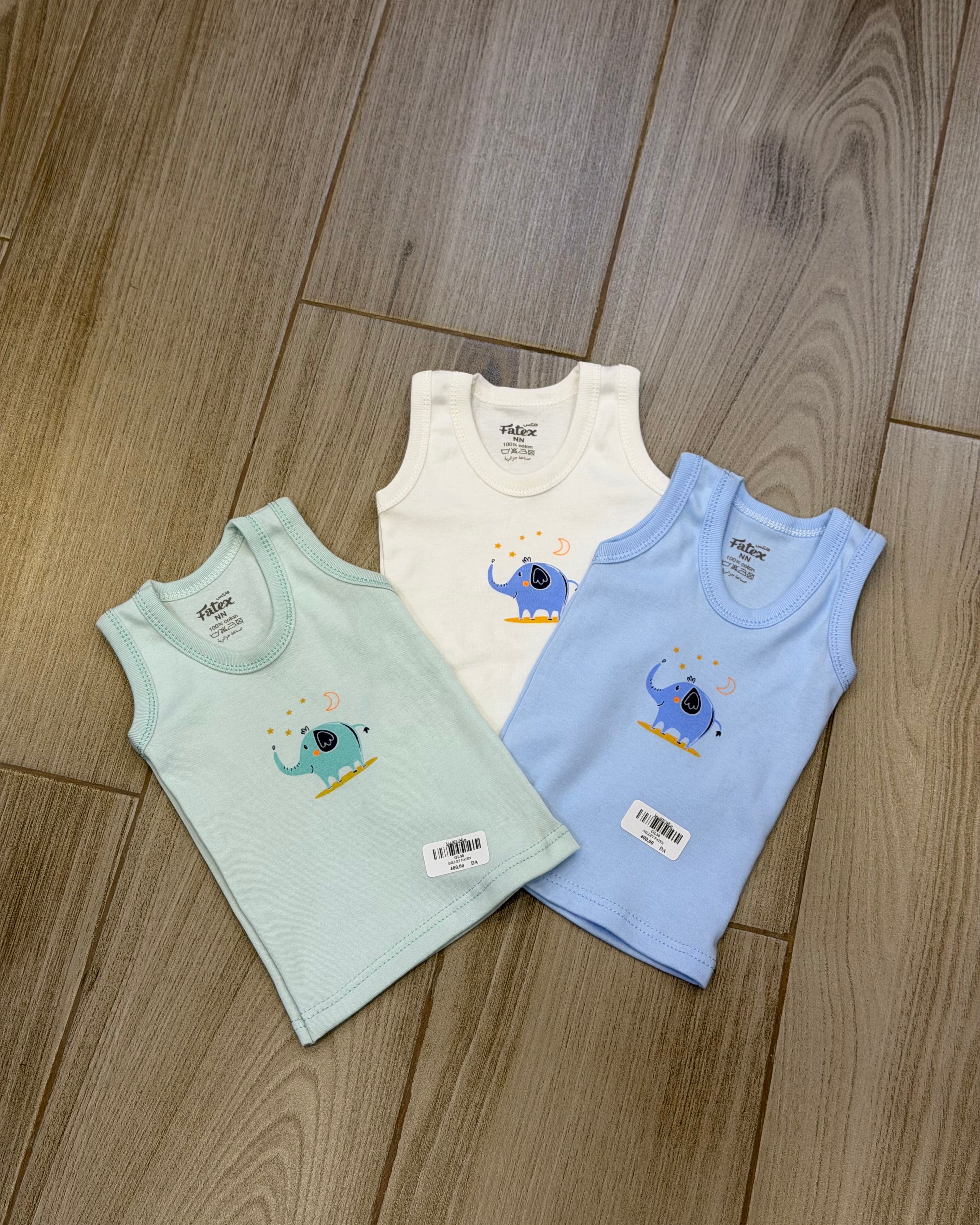 Débardeurs en Coton Doux – Collection "Petit Éléphant"