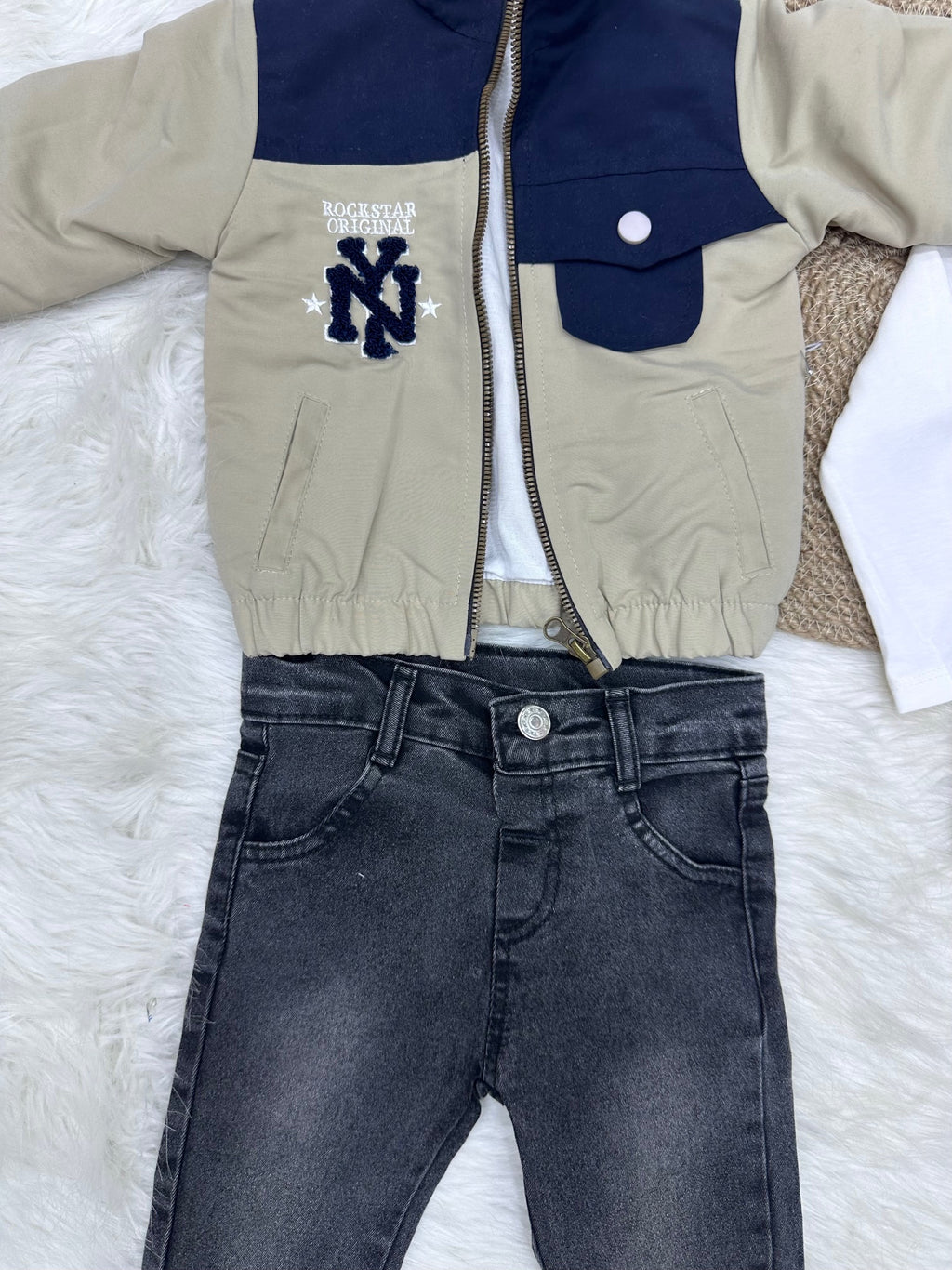 Ensemble Streetwear "New York" – Look Urbain 3-Pièces 9-12 Mois