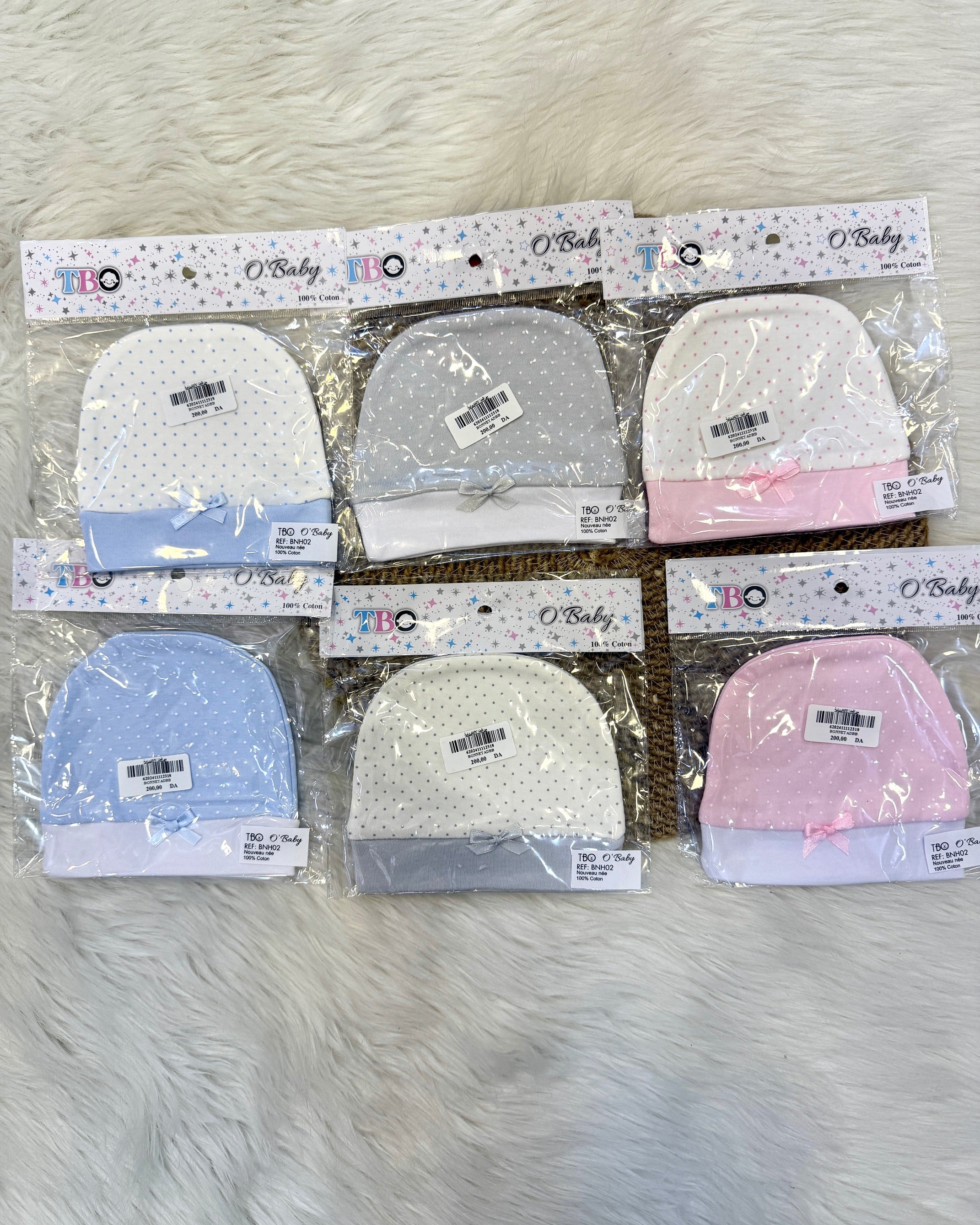 🎀 Bonnet Naissance "Douceur de Coton" – L'Essentiel de la Valise de Maternité