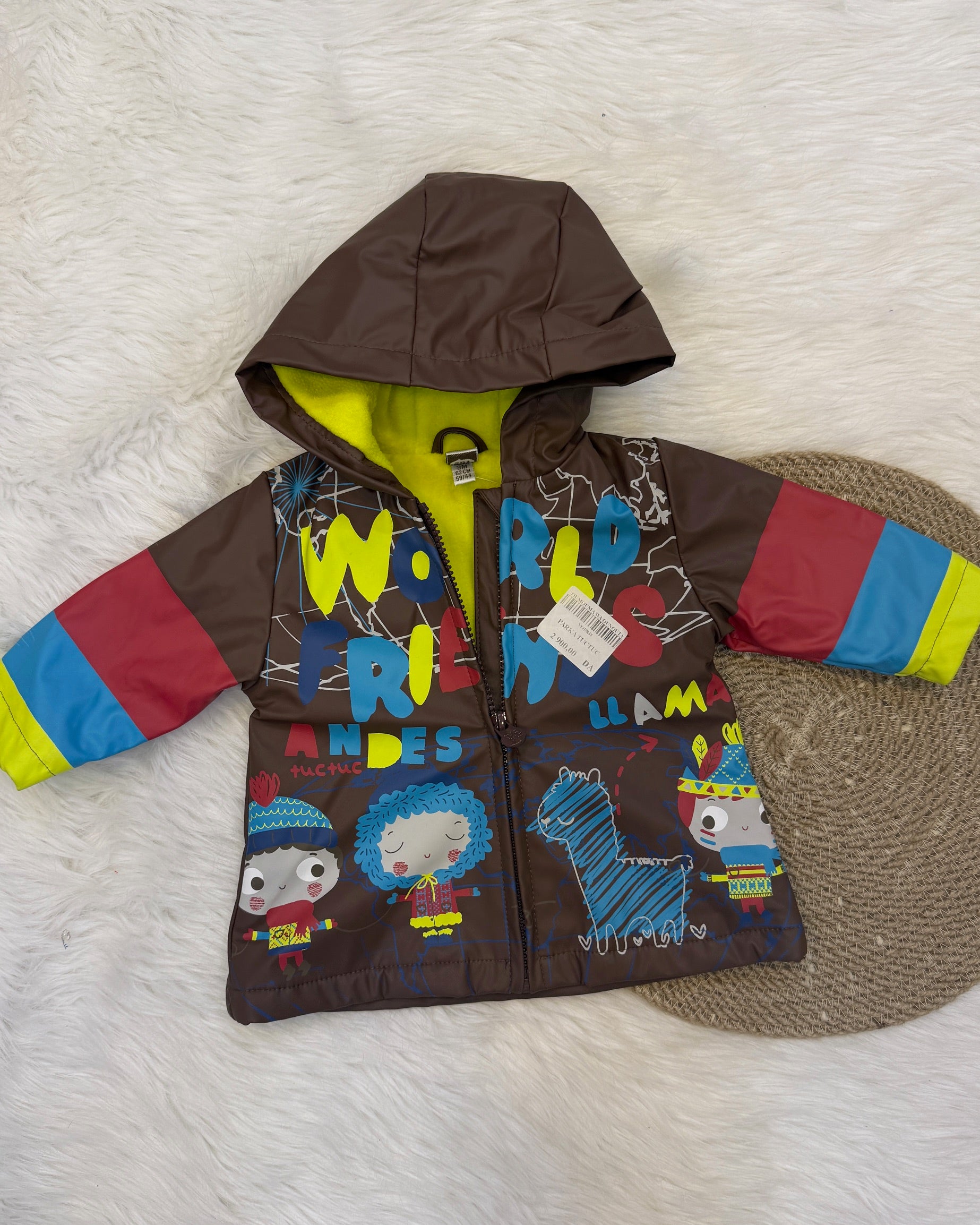 🧥 Veste bébé matelassée à capuche – Chaleur & style au quotidien MARRON