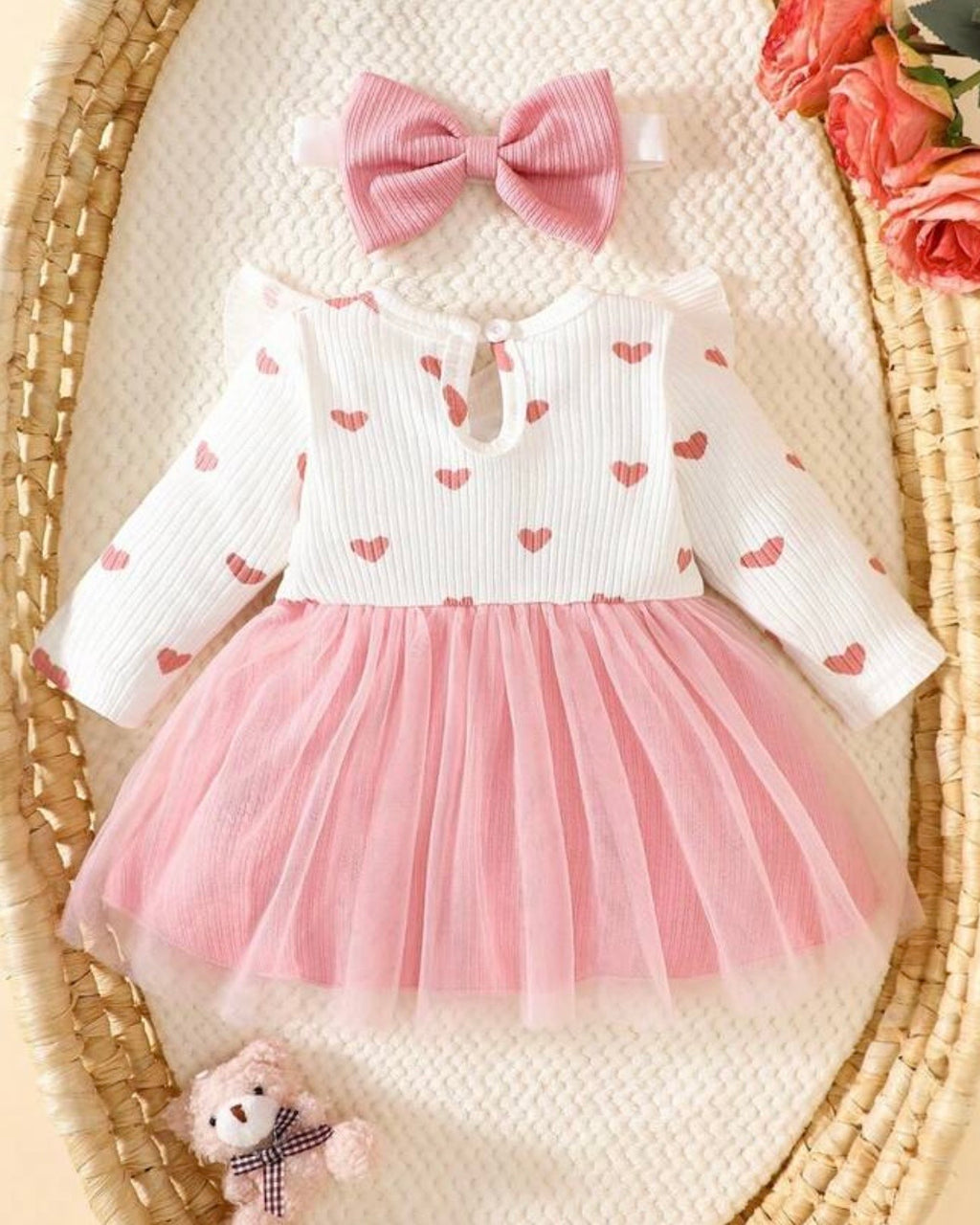 🌸 Robe "Petit Cœur Romantique" – Charme et Légèreté