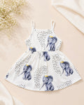 🐘 Robe "Petit Éléphant Couronné" – Douceur et Féerie Estivale