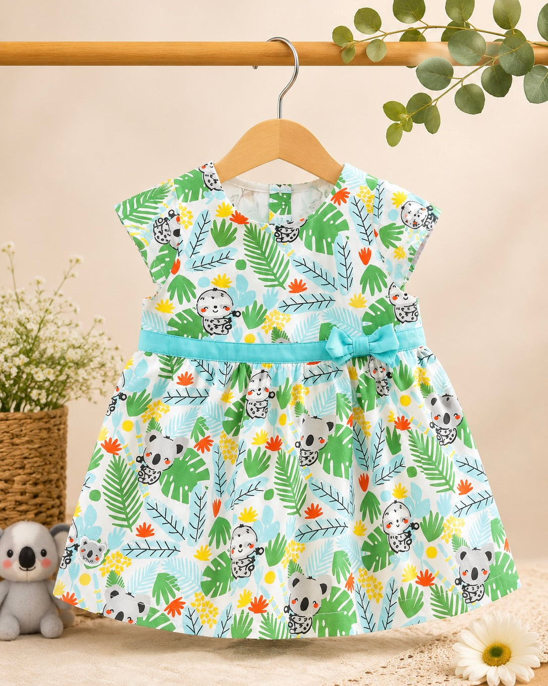 🐨 Robe "Koala en Jungle" – Fraîcheur Tropicale