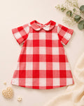 Robe à Carreaux "Pique-Nique Chic" avec Col Claudine