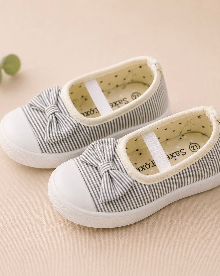 Petites Tennis Ballerines "Premier Pas à Nœud"