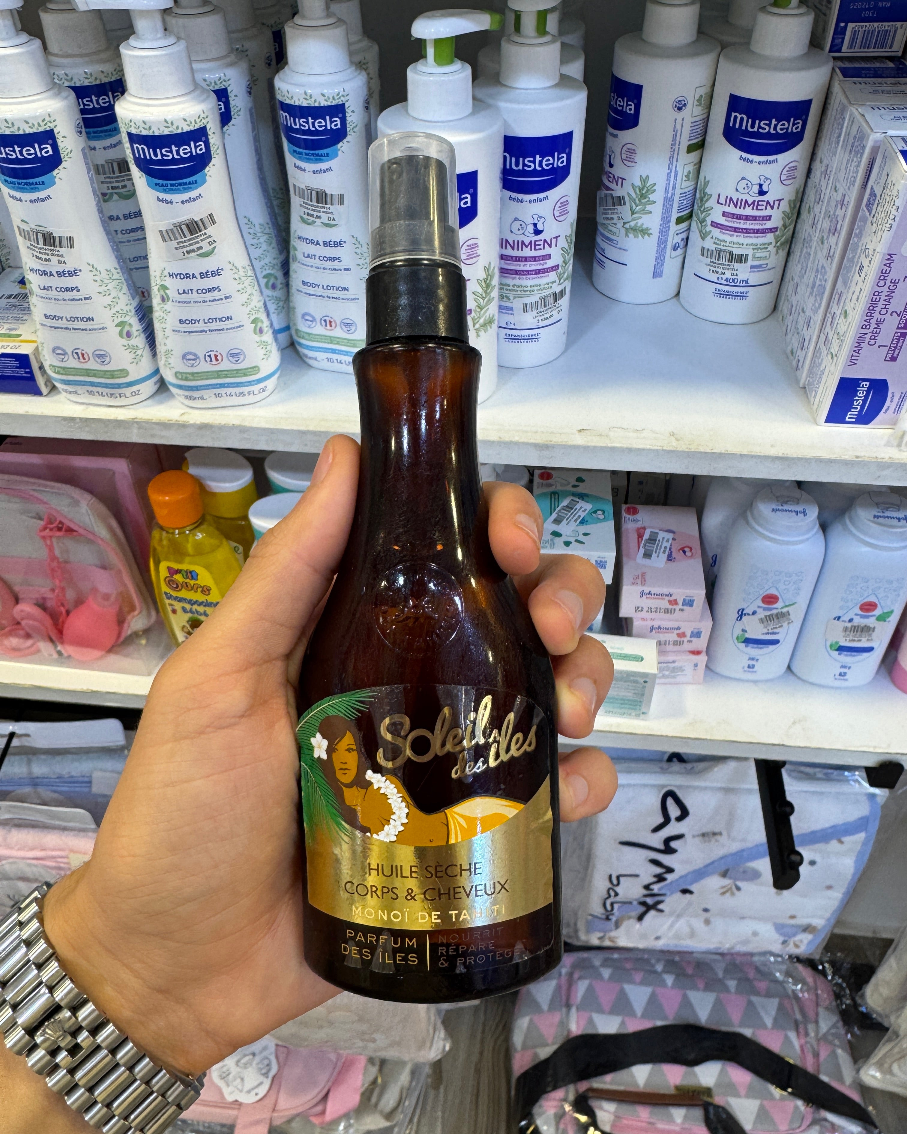 Soleil des Îles - Huile Sèche Corps &amp; Cheveux au Monoï de Tahiti (Parfum des Îles)
