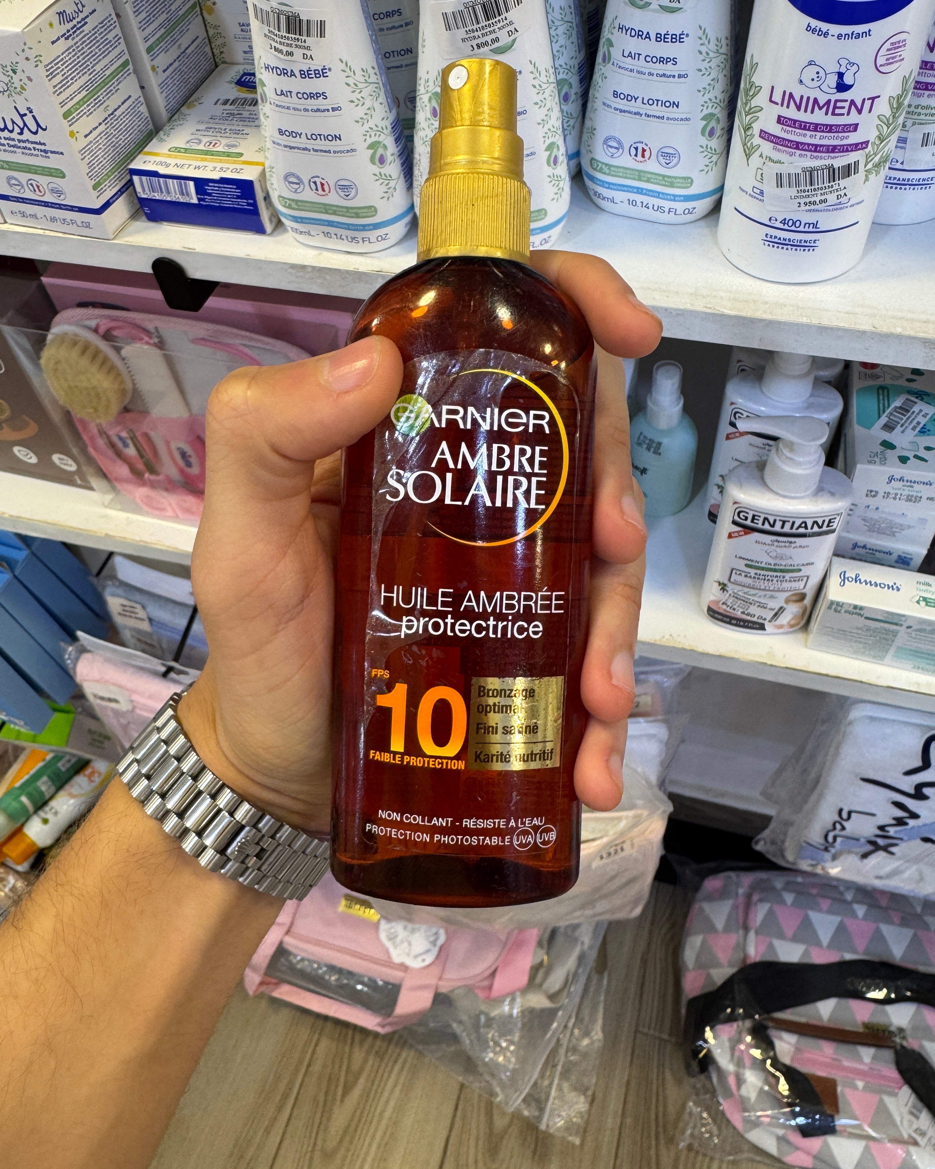Garnier Ambre Solaire - Huile Ambrée Protectrice FPS 10 au Karité Nutritif (150ml)
